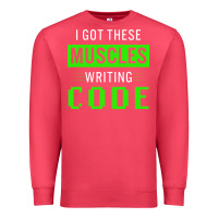 Cardinal funny programmer writing code muscles meme for computer geek Premium Sweatshirt - linhVisuals