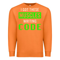 Carrot funny programmer writing code muscles meme for computer geek Premium Sweatshirt - linhVisuals