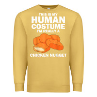 Antique Gold funny chicken nugget costume for kids fashion nugget foodie t shirt Premium Sweatshirt - linhVisuals