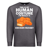 Charcoal Heather funny chicken nugget costume for kids fashion nugget foodie t shirt Premium Sweatshirt - linhVisuals
