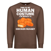 Chestnut funny chicken nugget costume for kids fashion nugget foodie t shirt Premium Sweatshirt - linhVisuals