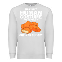 Dove Grey funny chicken nugget costume for kids fashion nugget foodie t shirt Premium Sweatshirt - linhVisuals