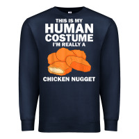 Navy funny chicken nugget costume for kids fashion nugget foodie t shirt Premium Sweatshirt - linhVisuals