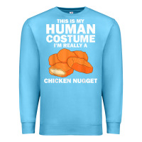 Ocean Blue funny chicken nugget costume for kids fashion nugget foodie t shirt Premium Sweatshirt - linhVisuals