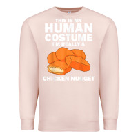 Pale Pink funny chicken nugget costume for kids fashion nugget foodie t shirt Premium Sweatshirt - linhVisuals