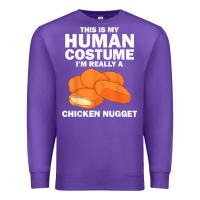Purple funny chicken nugget costume for kids fashion nugget foodie t shirt Premium Sweatshirt - linhVisuals