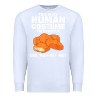 White funny chicken nugget costume for kids fashion nugget foodie t shirt Premium Sweatshirt - linhVisuals