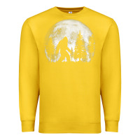 Lemon bigfoot in the forest hiding at night full moon trees nature t shirt Premium Sweatshirt - linhVisuals