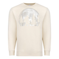 Sandshell bigfoot in the forest hiding at night full moon trees nature t shirt Premium Sweatshirt - linhVisuals