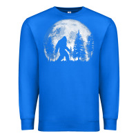 True Royal bigfoot in the forest hiding at night full moon trees nature t shirt Premium Sweatshirt - linhVisuals