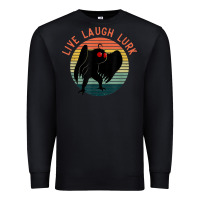 Black mothman live laugh lurk Premium Sweatshirt - linhVisuals