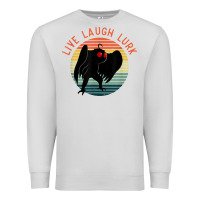 Dove Grey mothman live laugh lurk Premium Sweatshirt - linhVisuals
