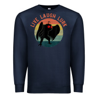 Navy mothman live laugh lurk Premium Sweatshirt - linhVisuals