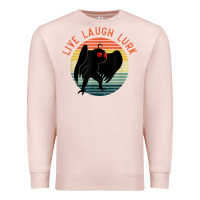 Pale Pink mothman live laugh lurk Premium Sweatshirt - linhVisuals