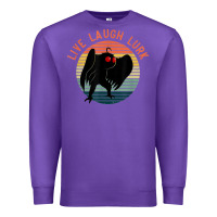 Purple mothman live laugh lurk Premium Sweatshirt - linhVisuals