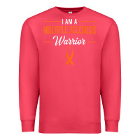 Cardinal multiple sclerosis warrior autoimmune disease orange ribbon Premium Sweatshirt - linhVisuals
