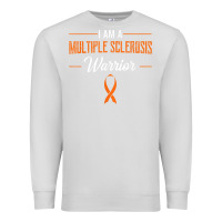Dove Grey multiple sclerosis warrior autoimmune disease orange ribbon Premium Sweatshirt - linhVisuals