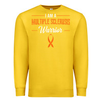 Lemon multiple sclerosis warrior autoimmune disease orange ribbon Premium Sweatshirt - linhVisuals
