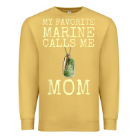 Antique Gold my favorite marine calls me mom Premium Sweatshirt - linhVisuals