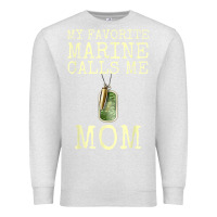 Oatmeal Heather my favorite marine calls me mom Premium Sweatshirt - linhVisuals