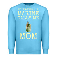 Ocean Blue my favorite marine calls me mom Premium Sweatshirt - linhVisuals