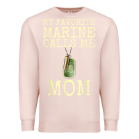 Pale Pink my favorite marine calls me mom Premium Sweatshirt - linhVisuals