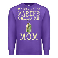 Purple my favorite marine calls me mom Premium Sweatshirt - linhVisuals