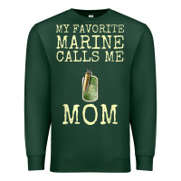 Sports Green my favorite marine calls me mom Premium Sweatshirt - linhVisuals