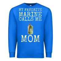True Royal my favorite marine calls me mom Premium Sweatshirt - linhVisuals