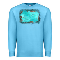 Ocean Blue gemstone leopard background Premium Sweatshirt - JahusDesignShop