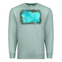 Seafoam gemstone leopard background Premium Sweatshirt - JahusDesignShop