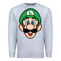 Heather Grey luigi Premium Sweatshirt - linhVisuals