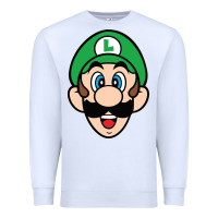 White luigi Premium Sweatshirt - linhVisuals