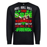 Black funny weed pot lover roll joint friend smoking marijuana tank top Premium Sweatshirt - linhVisuals