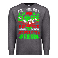 Charcoal Heather funny weed pot lover roll joint friend smoking marijuana tank top Premium Sweatshirt - linhVisuals