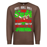 Chestnut funny weed pot lover roll joint friend smoking marijuana tank top Premium Sweatshirt - linhVisuals