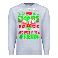 Heather Grey funny weed pot lover roll joint friend smoking marijuana tank top Premium Sweatshirt - linhVisuals