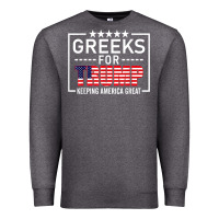 Charcoal Heather greeks for trump conservative gift trump 2020 re election t shirt Premium Sweatshirt - linhVisuals