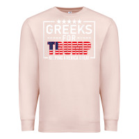 Pale Pink greeks for trump conservative gift trump 2020 re election t shirt Premium Sweatshirt - linhVisuals