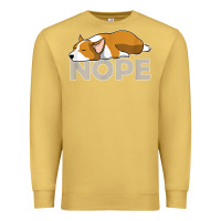 Antique Gold nope lazy corgi Premium Sweatshirt - linhVisuals