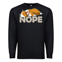 Black nope lazy corgi Premium Sweatshirt - linhVisuals