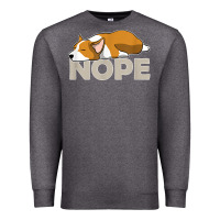 Charcoal Heather nope lazy corgi Premium Sweatshirt - linhVisuals