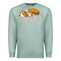 Seafoam nope lazy corgi Premium Sweatshirt - linhVisuals