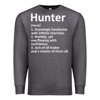 Charcoal Heather hunter definition personalized name funny birthday gift idea t shirt Premium Sweatshirt - linhVisuals