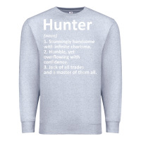 Heather Grey hunter definition personalized name funny birthday gift idea t shirt Premium Sweatshirt - linhVisuals