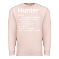 Pale Pink hunter definition personalized name funny birthday gift idea t shirt Premium Sweatshirt - linhVisuals