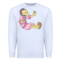 White moe Premium Sweatshirt - linhVisuals