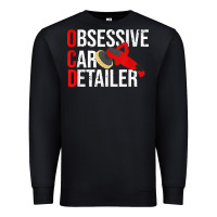 Black funny obessive car detailer for car detailing t shirt Premium Sweatshirt - linhVisuals