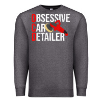 Charcoal Heather funny obessive car detailer for car detailing t shirt Premium Sweatshirt - linhVisuals
