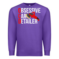 Purple funny obessive car detailer for car detailing t shirt Premium Sweatshirt - linhVisuals